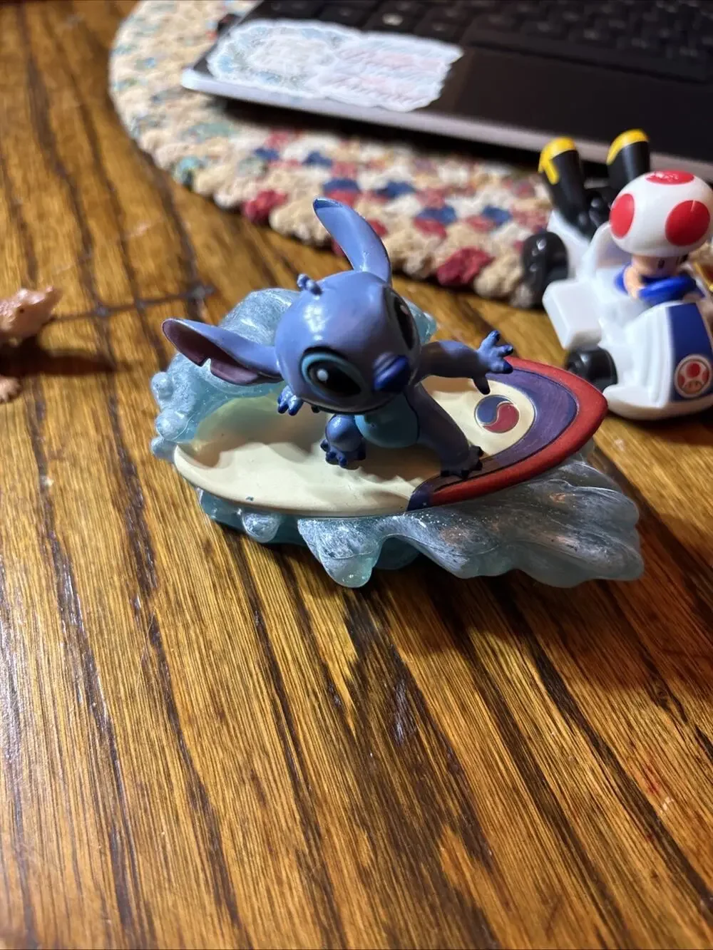 DISNEY SURFER STITCH FIGURINE / CAKE TOPPER LILO & STITCH USED